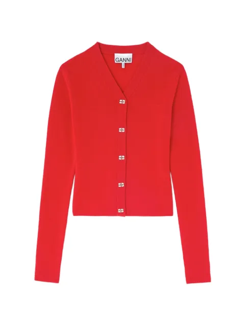 GANNI wool cardigan Red A1160012