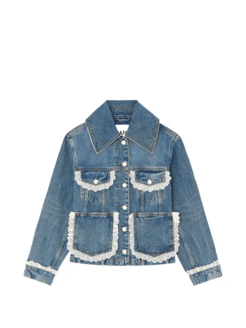 GANNI jacket in rigid denim Blue A1010200