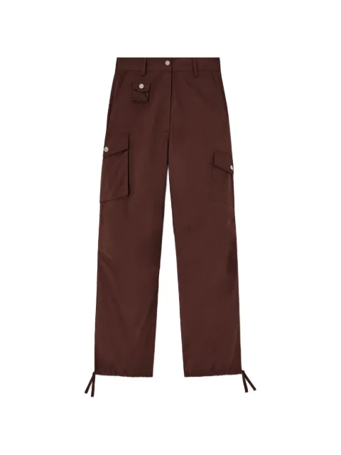 GANNI drawstring-ankle cargo pants Brown A1080164