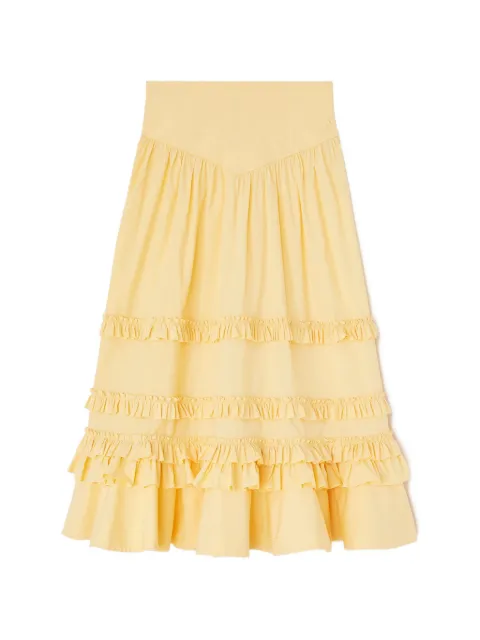 GANNI skirt in yellow cotton Yellow A1090284