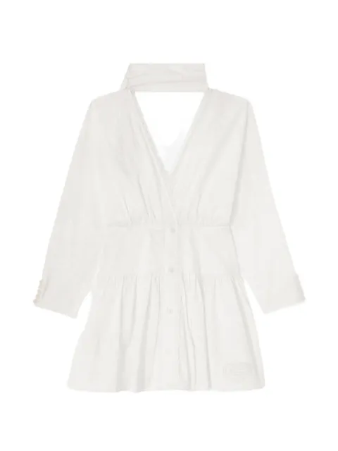 GANNI dress in white cotton White A1030644