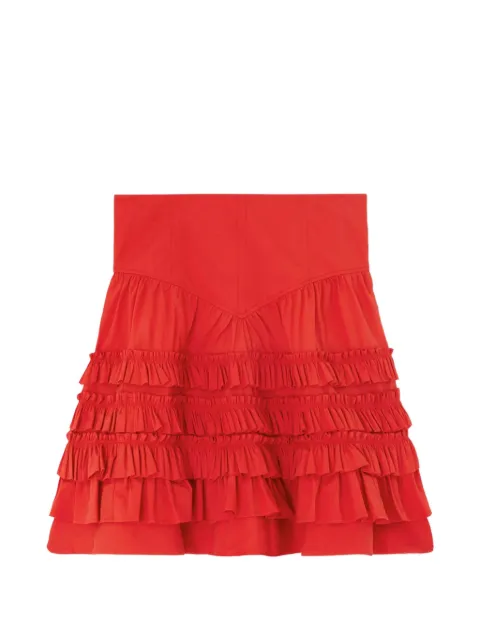 GANNI skirt in red cotton Red A1090287