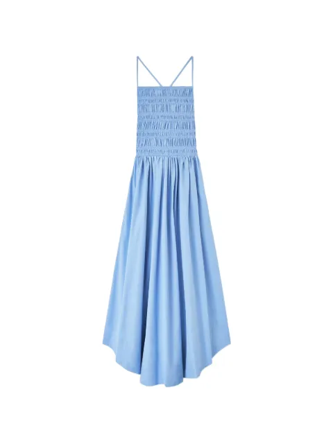 GANNI square-neck maxi dress Blue A1030621
