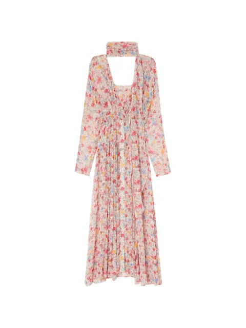GANNI dress in floral silk Neutrals A1030589