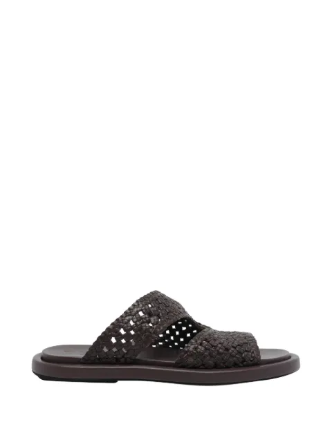 POEVE Delphine woven leather sandals Brown ARE24TDM
