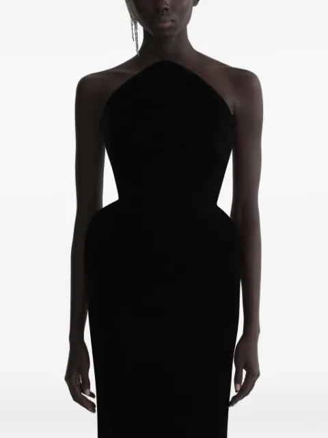Mugler velvet gown dress Black COM1RO1760477