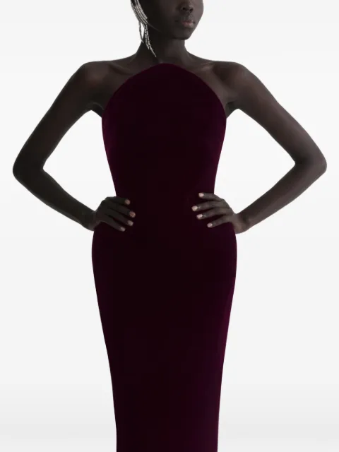 Mugler velvet gown dress Purple COM1RO1760477
