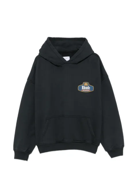 RHUDE logo-print hoodie Black RHSS26HO07012