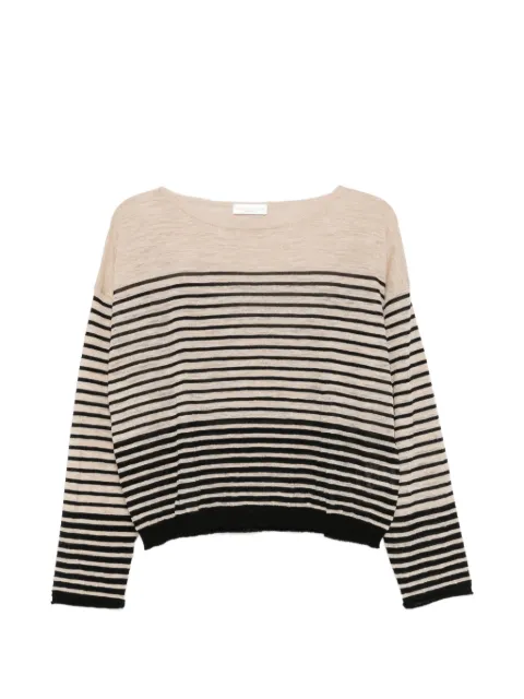 Roberto Collina striped fine-knit sweater Neutrals 261FXA18006