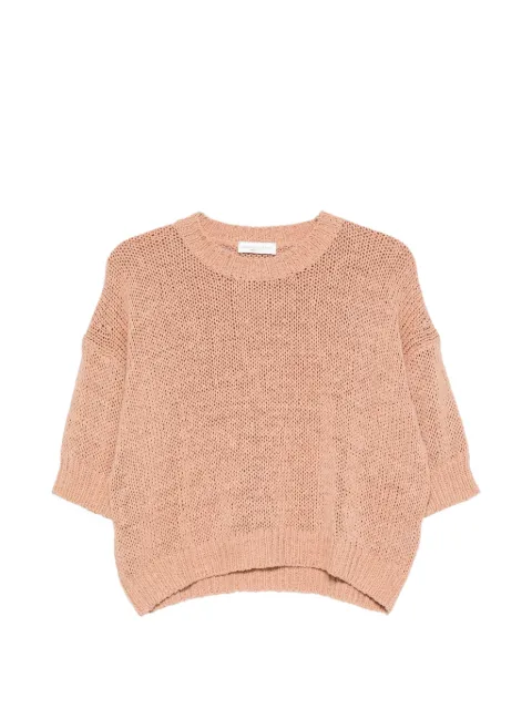 Roberto Collina open-knit short-sleeves T-shirt Neutrals 261FXA4102141