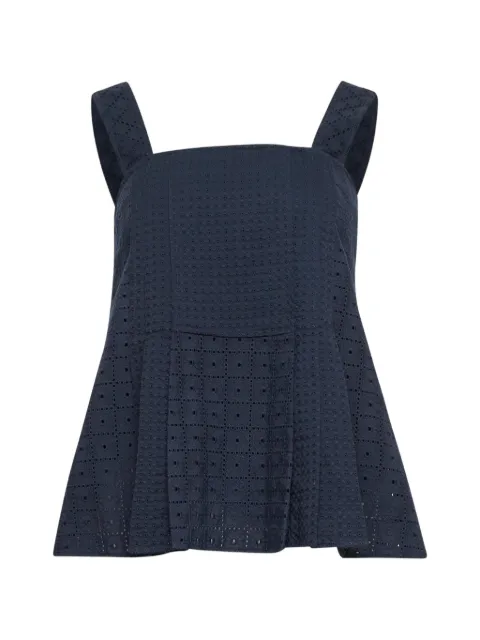 3.1 Phillip Lim broderie-anglaise pleated top Blue S26121812BRN