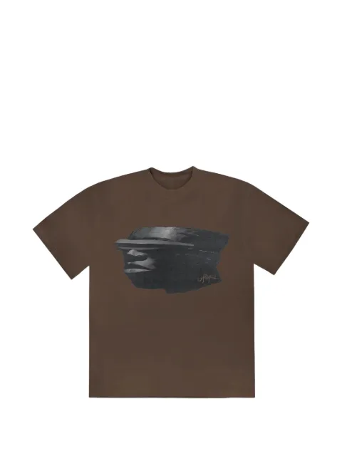 Travis Scott Utopia graphic-print T-shirt Brown TSUC61