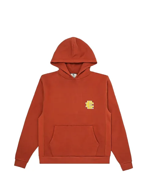 ERIC EMANUEL logo-print hoodie Orange EE378