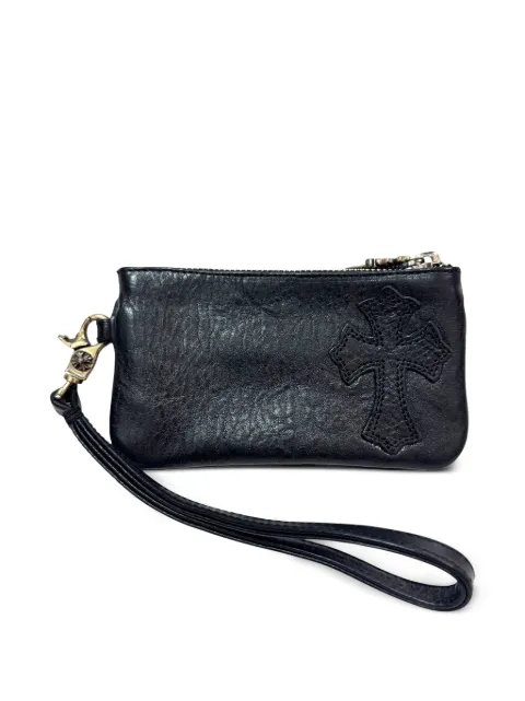 Chrome Hearts cross-patch leather wallet Black CHRM1098