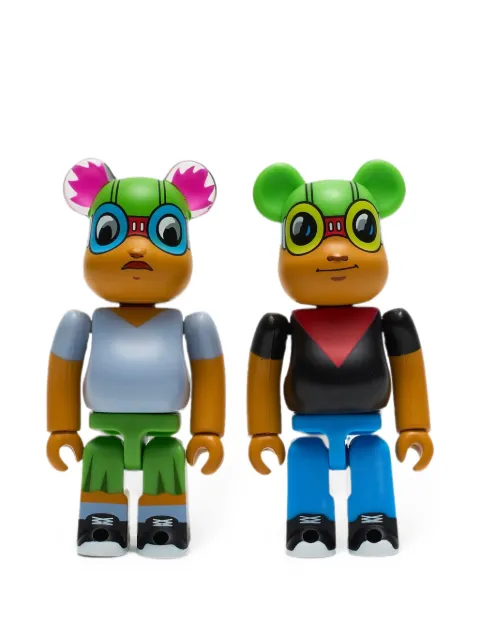 MEDICOM TOY x Hebru Brantley Lil Mama & Flyboy NYCC Bearbrick figurine set Brown MEDI3083
