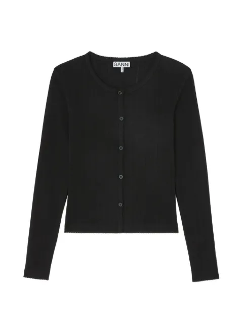GANNI top in black pointelle Black A1040449
