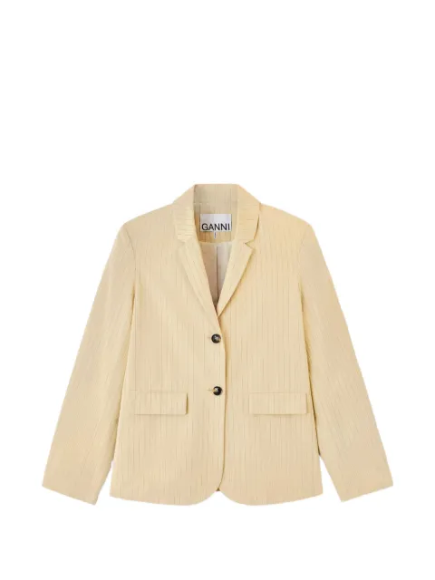 GANNI pinstriped blazer Neutrals A1020090