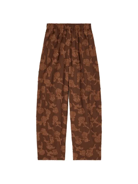 GANNI trousers in brown fil coupe Brown A1080144
