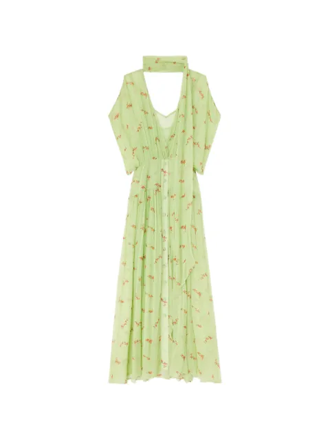 GANNI dress in green silk Green A1030650