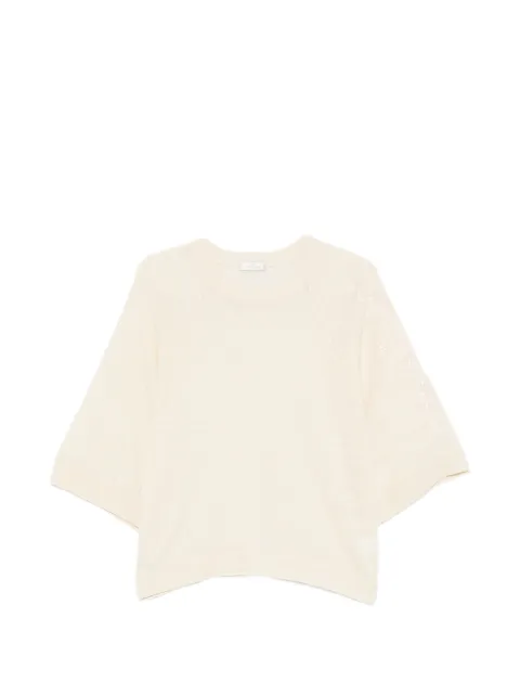 PANICALE sequin-embellished raglan-sleeve sweater Neutrals D380411G38D21B