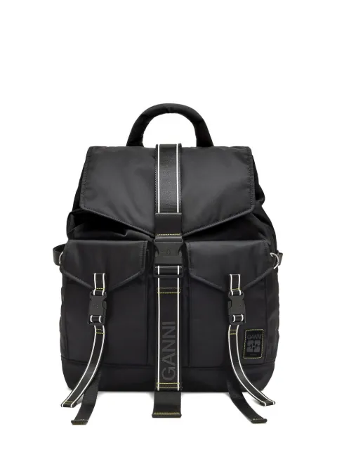 GANNI Re-Tech buckled backpack Black C2010002