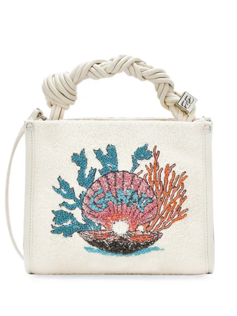 GANNI small Bou shopper in white terry White C2100032