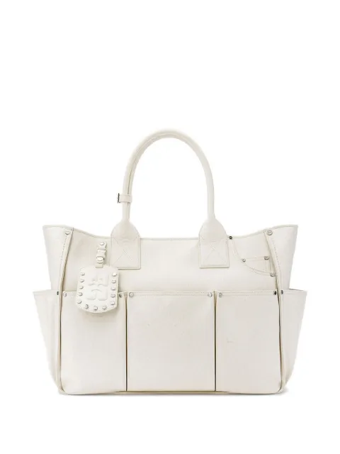 GANNI Posy bag in white ostrich White C2080008