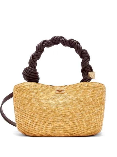 GANNI Bou braided-handle tote bag Neutrals C2100027