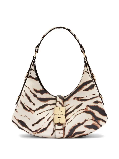 GANNI small Kat bag in zebra Neutrals C1040021