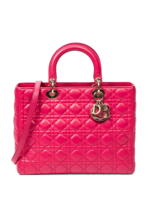 Christian Dior Pre-Owned large Lady Dior tote bag Pink 18MA0173