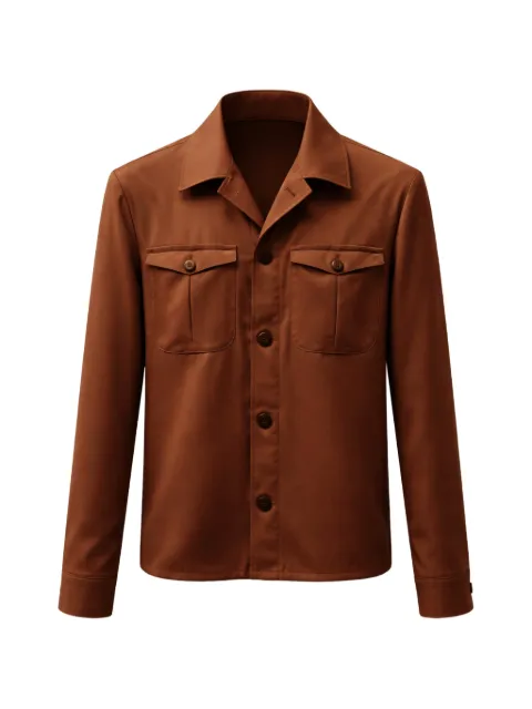 FRANZESE COLLECTION Stefano De Martino bellows-pocket shirt jacket Brown 2OS42AATXAYEUE40
