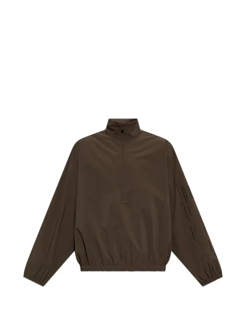 FEAR OF GOD ESSENTIALS Essentials logo-embroidered half-zip sweatshirt Brown 192SP266742F