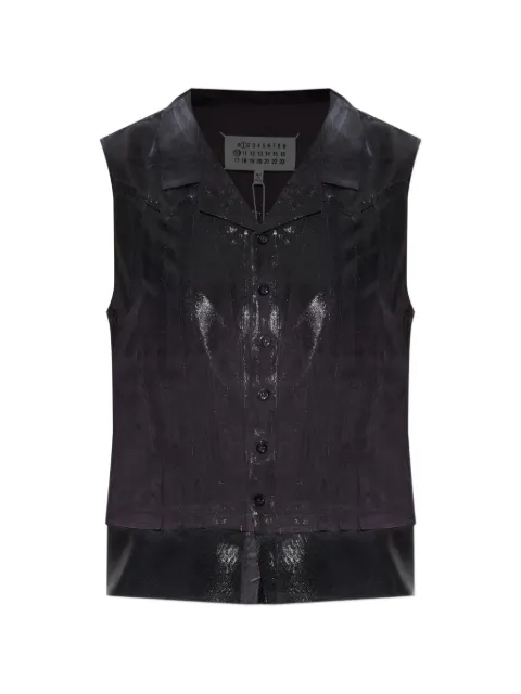 Maison Margiela sleeveless blouse Black S51NC0633M35112