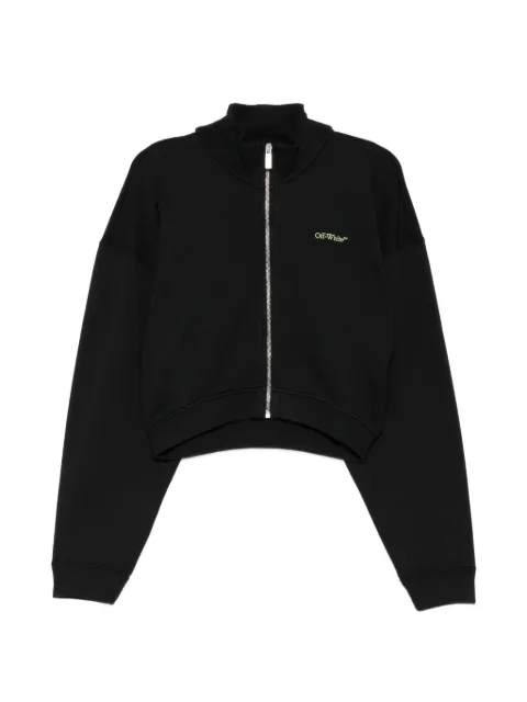 Off-White Arrow Leaves zip-up sweatshirt Black OWBE008S26FLE0011058