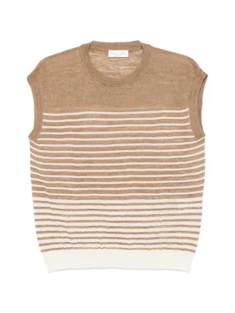 Roberto Collina striped sleeveless sweater Neutrals 261FXA18038