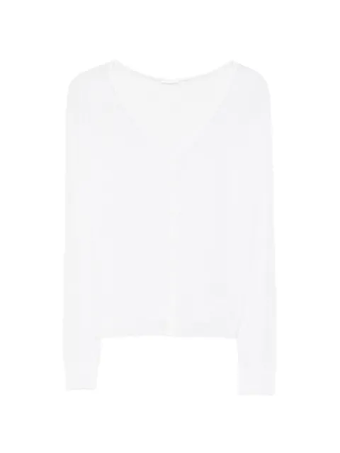 Roberto Collina V-neck open-knit sweater White 261FXA34010