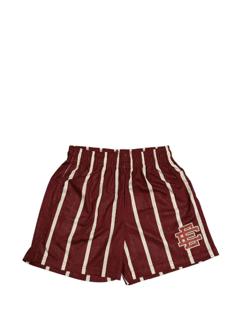 ERIC EMANUEL striped mesh shorts Red EE340