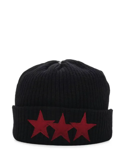 Chrome Hearts Sludge star-patch beanie hat Black CHRM1114