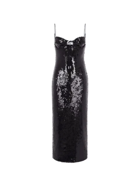 16Arlington Che paillette-embellished midi dress Brown DMD723SS2601