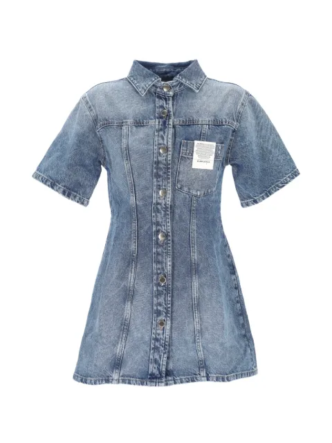 ICON DENIM Bambi button-up short-sleeve dress Blue BAMBIID8823