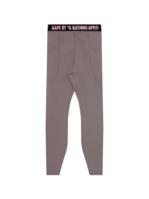 AAPE BY *A BATHING APE® logo-waistband leggings Neutrals AAPLIW5173XXK