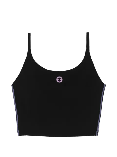 AAPE BY *A BATHING APE® Moonface printed bra top Black AAPUWW4975XXJ
