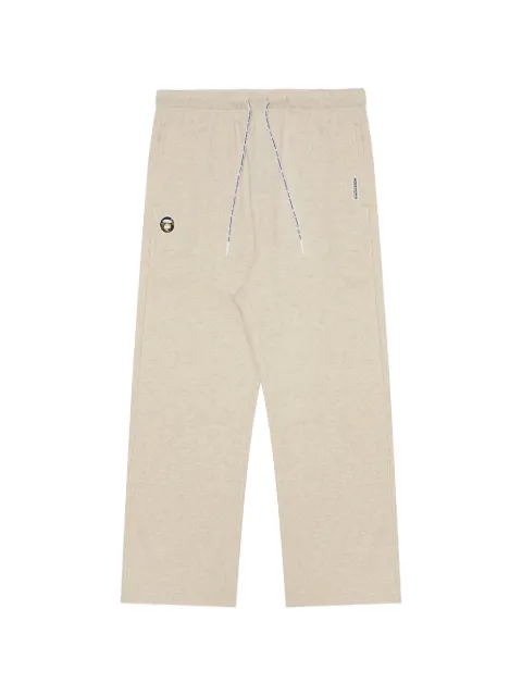 AAPE BY *A BATHING APE® moonface patch straight-leg track pants Neutrals AAPPTMA625XAL