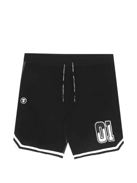 AAPE BY *A BATHING APE® moonface reversible drawstring shorts Black AAPSPM6861XXI
