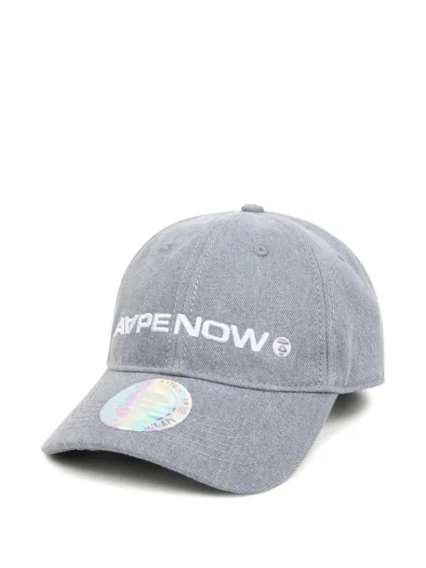 AAPE BY *A BATHING APE® moonface embroidered baseball cap Grey AAPCPM5134XXK