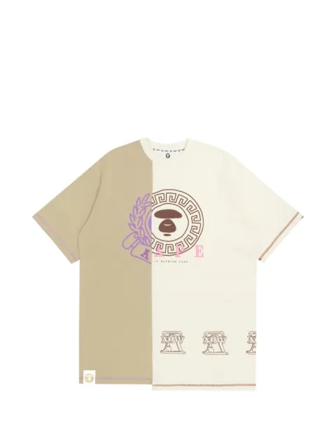 AAPE BY *A BATHING APE® moonface spliced t-shirt dress Neutrals AAPDSW8411XXI