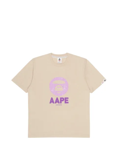 AAPE BY *A BATHING APE® moonface camo-graphic t-shirt Neutrals AAPTEW1330XXK