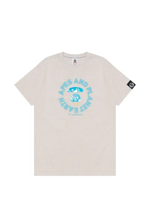 AAPE BY *A BATHING APE® Moonface graphic T-shirt Neutrals AAPTNW1333XAK