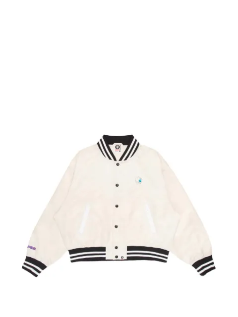 AAPE BY *A BATHING APE® Moonface embroidered bomber jacket Neutrals AAPLJW7522XXJ