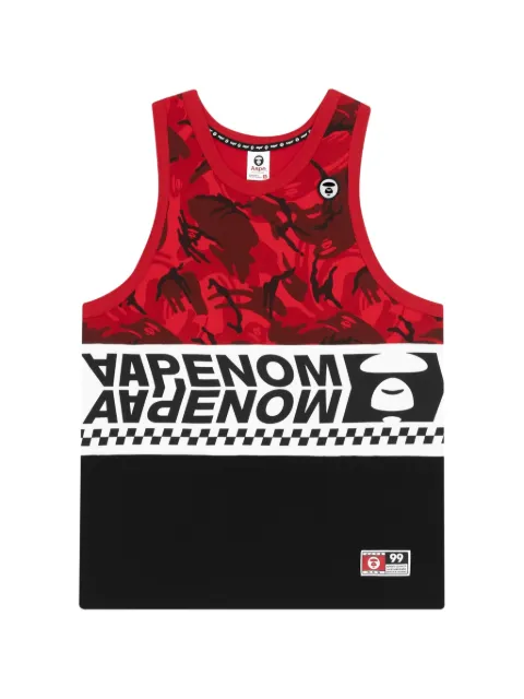 AAPE BY *A BATHING APE® camouflage-print colourblock tank top Red AAPTKM0503XXE